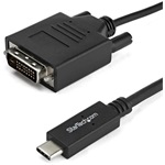 StarTech USB-C / Thunderbolt -> DVI-D M/M video kábel 2m fekete