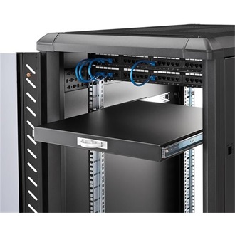 StarTech 2 in 1 1U rack polc fekete