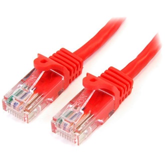 StarTech RJ45 CAT5e UTP -> RJ45 CAT5e UTP M/M adatkábel 3m piros