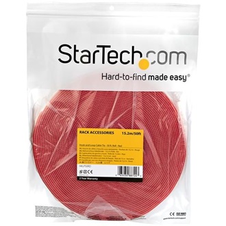 StarTech 50FT. HOOK AND LOOP ROLL - RED - RESUABLE