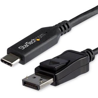 StarTech USB-C / Thunderbolt -> DisplayPort 1.4 M/M video kábel 1.8m fekete HBR3