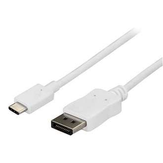 StarTech USB-C / Thunderbolt -> DisplayPort 1.2 M/M video kábel 1.8m fehér DP Alt Mode