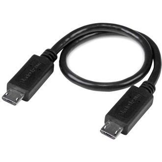 StarTech USB-B 2.0 micro -> USB-B 2.0 micro M/M adatkábel 0.4m fekete OTG