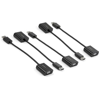 StarTech DisplayPort 1.2 -> VGA M/F adapter 0.2m fekete 5db