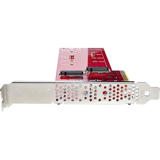 StarTech DUAL-M2-PCIE-CARD-B 2-port M.2 NVME PCIe x8 bővítőkártya szürke-piros