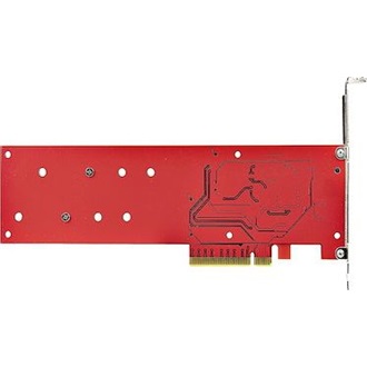StarTech DUAL-M2-PCIE-CARD-B 2-port M.2 NVME PCIe x8 bővítőkártya szürke-piros