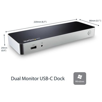 StarTech DUAL USB C DOCK - WINDOWS - PD .