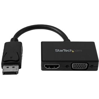 StarTech Displayport -> HDMI VGA M/F adapter 0.2m fekete