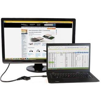 StarTech Displayport -> HDMI VGA M/F adapter 0.2m fekete