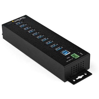 StarTech HB30A10AME Industrial 10-portos USB3.0 hub fekete