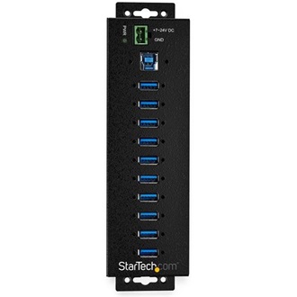 StarTech HB30A10AME Industrial 10-portos USB3.0 hub fekete