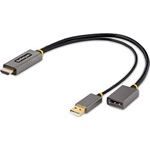 StarTech HDMI 2.0 -> DisplayPort 1.2 M/F aktív adapter 0.3m fekete