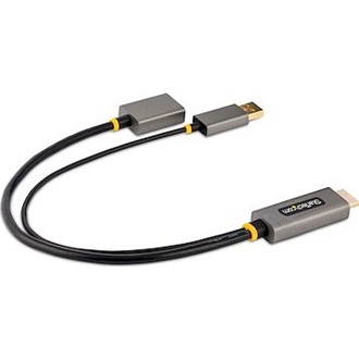 StarTech HDMI 2.0 -> DisplayPort 1.2 M/F aktív adapter 0.3m fekete
