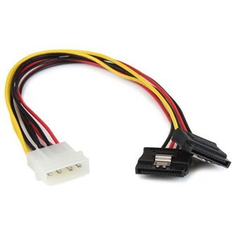 StarTech Molex Power 4pin -> 2db SATA Power 15pin M/F tápkábel 0.3m