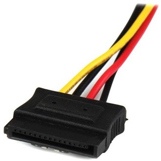 StarTech Molex Power 4pin -> 2db SATA Power 15pin M/F tápkábel 0.3m