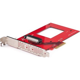 StarTech PEX4SFF8639U3 1-port U.3 NVMe PCIe x4 bővítőkártya szürke-piros