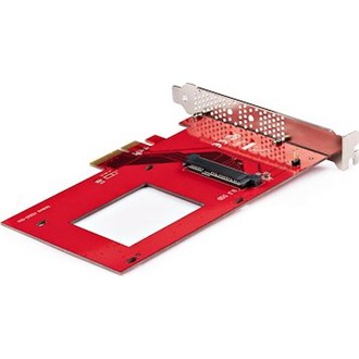 StarTech PEX4SFF8639U3 1-port U.3 NVMe PCIe x4 bővítőkártya szürke-piros
