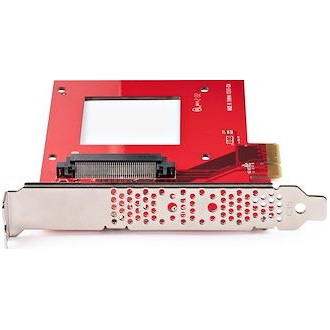 StarTech PEX4SFF8639U3 1-port U.3 NVMe PCIe x4 bővítőkártya szürke-piros