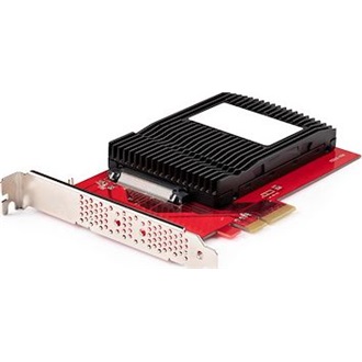 StarTech PEX4SFF8639U3 1-port U.3 NVMe PCIe x4 bővítőkártya szürke-piros