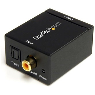 StarTech RCA (Digital Coax) Toslink Standard -> 2db RCA F/F adapter fekete