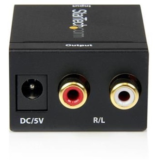 StarTech RCA (Digital Coax) Toslink Standard -> 2db RCA F/F adapter fekete