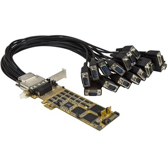 StarTech Serial RS232 DB9 16-port PCIe x1 bővítőkártya ezüst-fekete