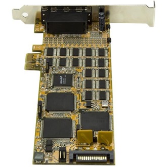 StarTech Serial RS232 DB9 16-port PCIe x1 bővítőkártya ezüst-fekete