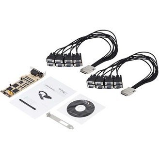 StarTech Serial RS232 DB9 16-port PCIe x1 bővítőkártya ezüst-fekete