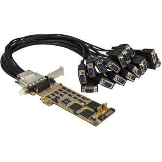 StarTech Serial RS232 DB9 16-port PCIe x1 bővítőkártya ezüst-fekete