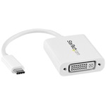 StarTech USB-C / Thunderbolt -> DVI-D M/F adapter 0.15m fehér