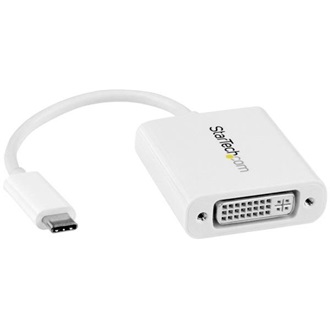 StarTech USB-C / Thunderbolt -> DVI-D M/F adapter 0.15m fehér