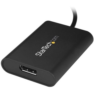 StarTech USB-A 3.0 -> Displayport M/F adapter 0.2m fekete