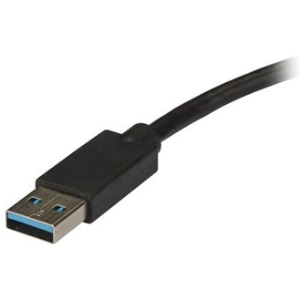 StarTech USB-A 3.0 -> Displayport M/F adapter 0.2m fekete