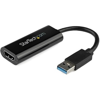 StarTech USB-A 3.0 -> HDMI M/F adapter 0.15m fekete slim
