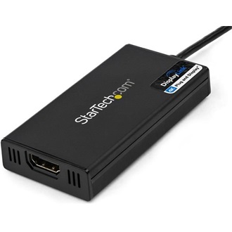 StarTech USB-A 3.0 -> HDMI M/F adapter 0.2m fekete 4k