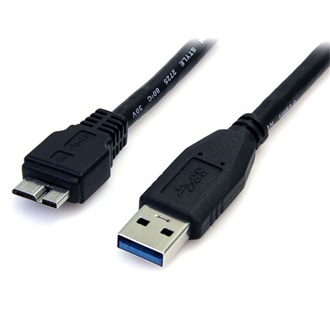 StarTech USB-A 3.0 -> USB-B 3.0 micro M/M adatkábel 0.5m fekete