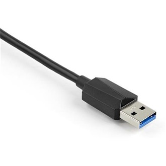 StarTech USB-A 3.0 -> HDMI 1.4 VGA M/F adapter 0.15m fekete