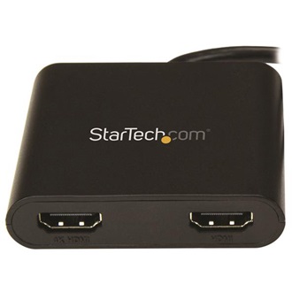 StarTech USB-A 3.0 -> 2db HDMI 1.4 M/F adapter 0.15m fekete