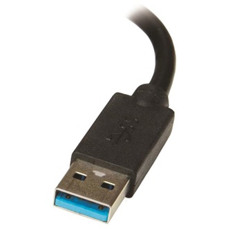 StarTech USB-A 3.0 -> 2db HDMI 1.4 M/F adapter 0.15m fekete