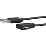 StarTech USB-C -> USB-A 2.0 M/M adatkábel 1m fekete 90°/egyenes