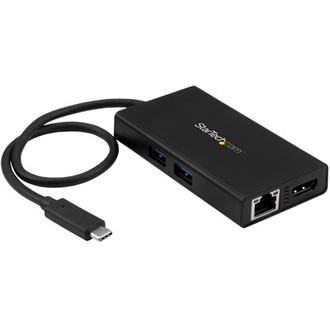 StarTech Multiport  USB-C / Thunderbolt -> HDMI 1.4 Ethernet 1Gb/s USB-C USB-A 3.0 F/F adapter szürke