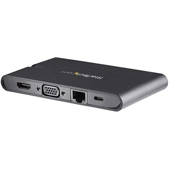 StarTech USB-C -> HDMI 1.4 VGA Gigabit LAN microSD adapter szürke