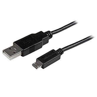 StarTech USB-A 2.0 -> USB-B 2.0 micro M/M adatkábel 0.5m fekete slim