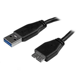 StarTech USB-A 3.0 -> USB-B 3.0 micro M/M adatkábel 3m fekete slim