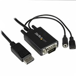 StarTech Displayport -> VGA Jack stereo 3,5mm M/M video jelkábel 3m fekete