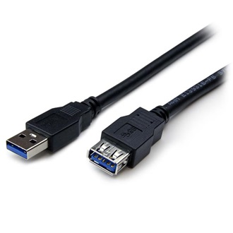 StarTech USB-A 3.0 - USB-A 3.0 M/F adatkábel hosszabbító 1m fekete
