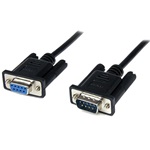 StarTech Serial RS-232 M/F adatkábel 2m fekete Null Modem