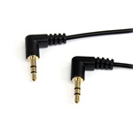 StarTech Jack stereo 3,5mm M/M audio kábel 1m 90°/90° fekete