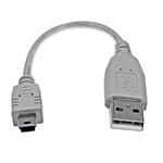 StarTech USB-A 2.0 -> USB-B 2.0 mini M/M adatkábel 0.15m szürke