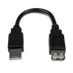 StarTech USB A M/F adatkábel 0.15m fekete